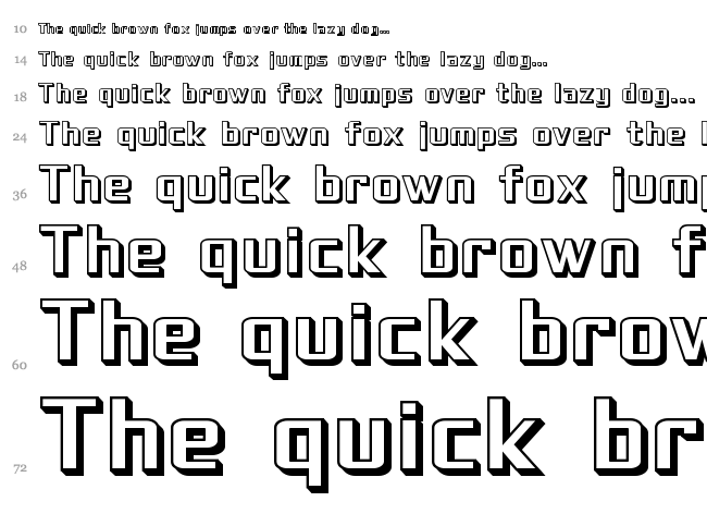SF Theramin Gothic font waterfall